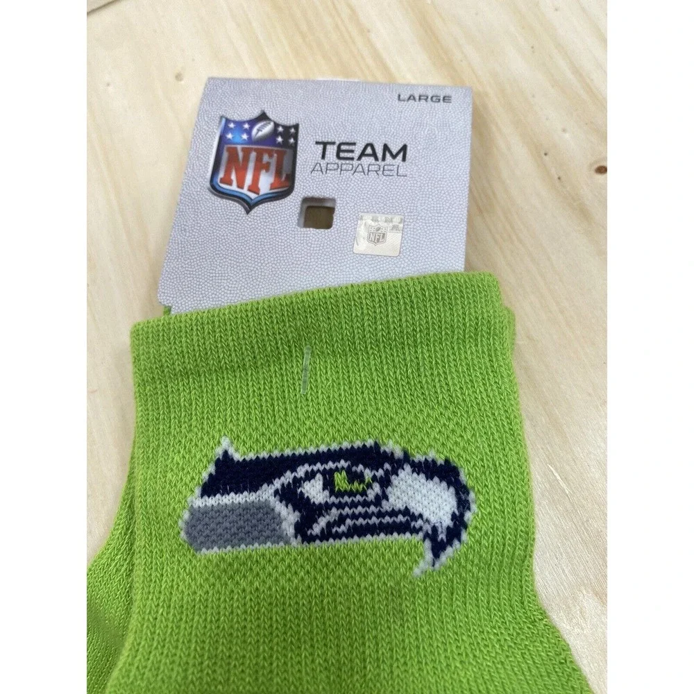 NFL‎ Football Seattle Seahawks Team Color Socks Size Large Licensed NWT